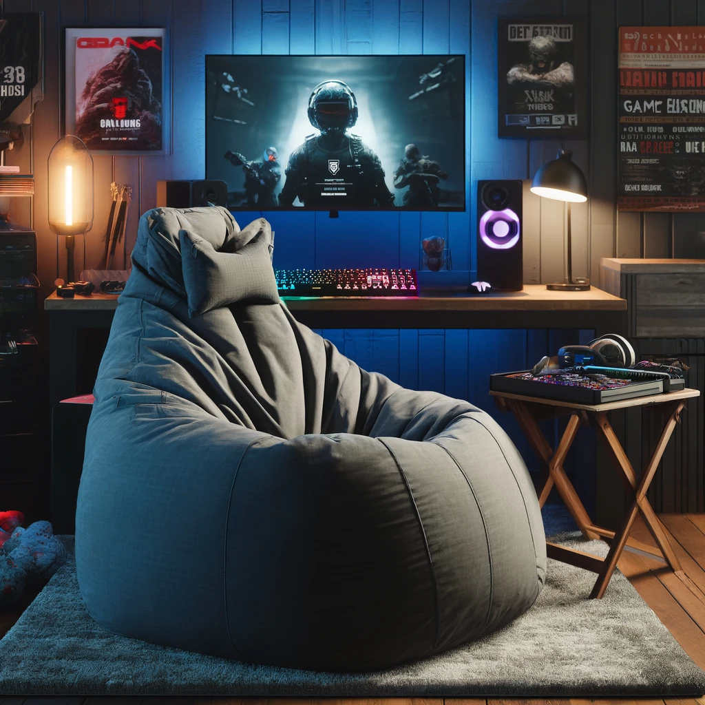 gaming bean bag chair station